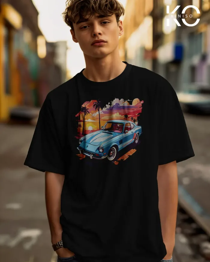 Car Graphic T Shirts for guys with Car with Beautiful Scenery Design Printed - Image 8